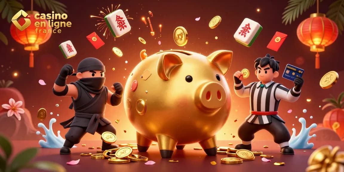 Découvrez le dynamisme des jeux sur le casino en ligne France avec cette illustration captivante.