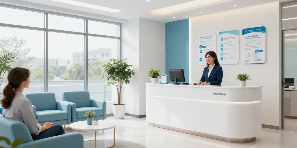Hair transplant turkey price: Consultation at a modern healthcare clinic focusing on patient care and hair restoration services.
