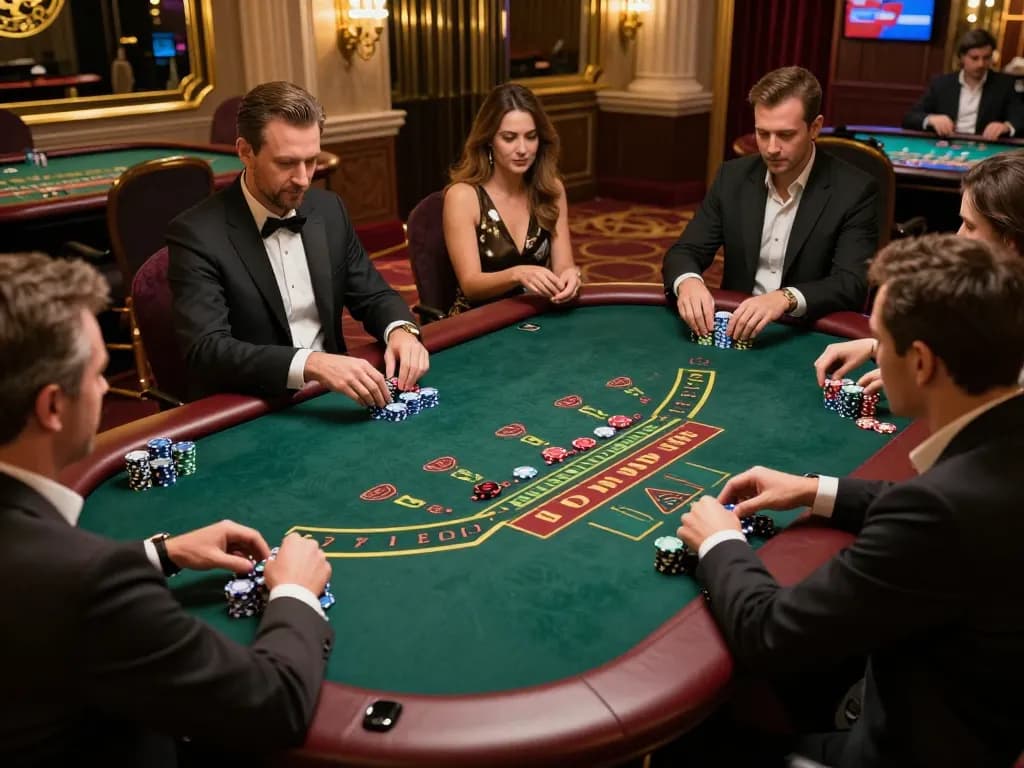 Engaging blackjack scene at a casino esteri online with players betting and live dealer action.