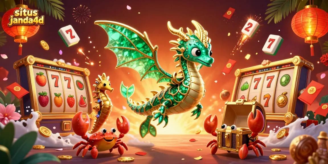 Manuverkan situs janda4d dengan ilustrasi kasino menarik dan elemen slot yang memikat.