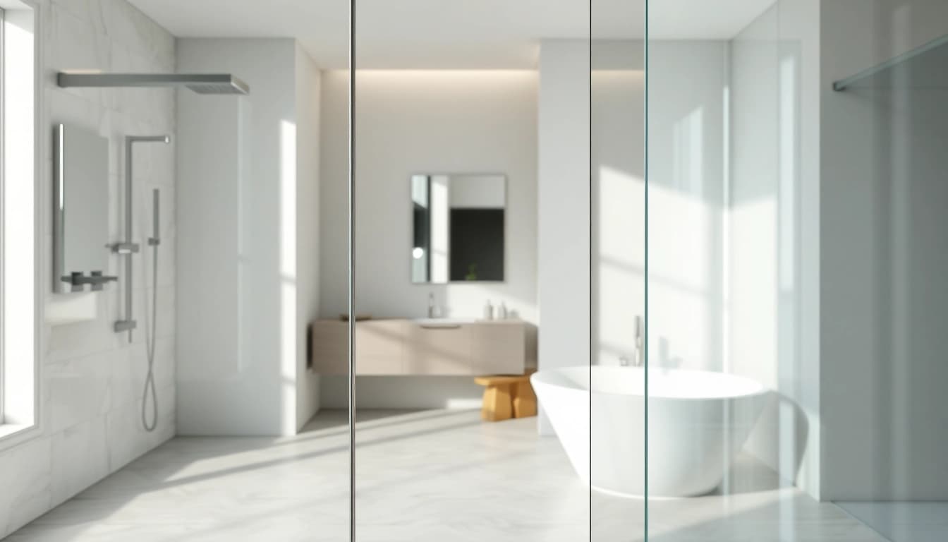 Discover shower screens semi frameless elegantly displayed in a modern bathroom.