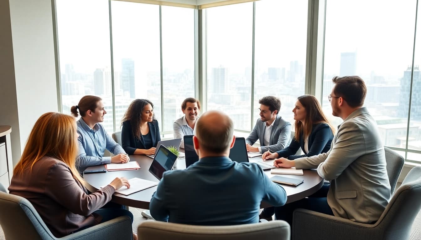 Highlighting founder leadership insights during a dynamic business meeting.