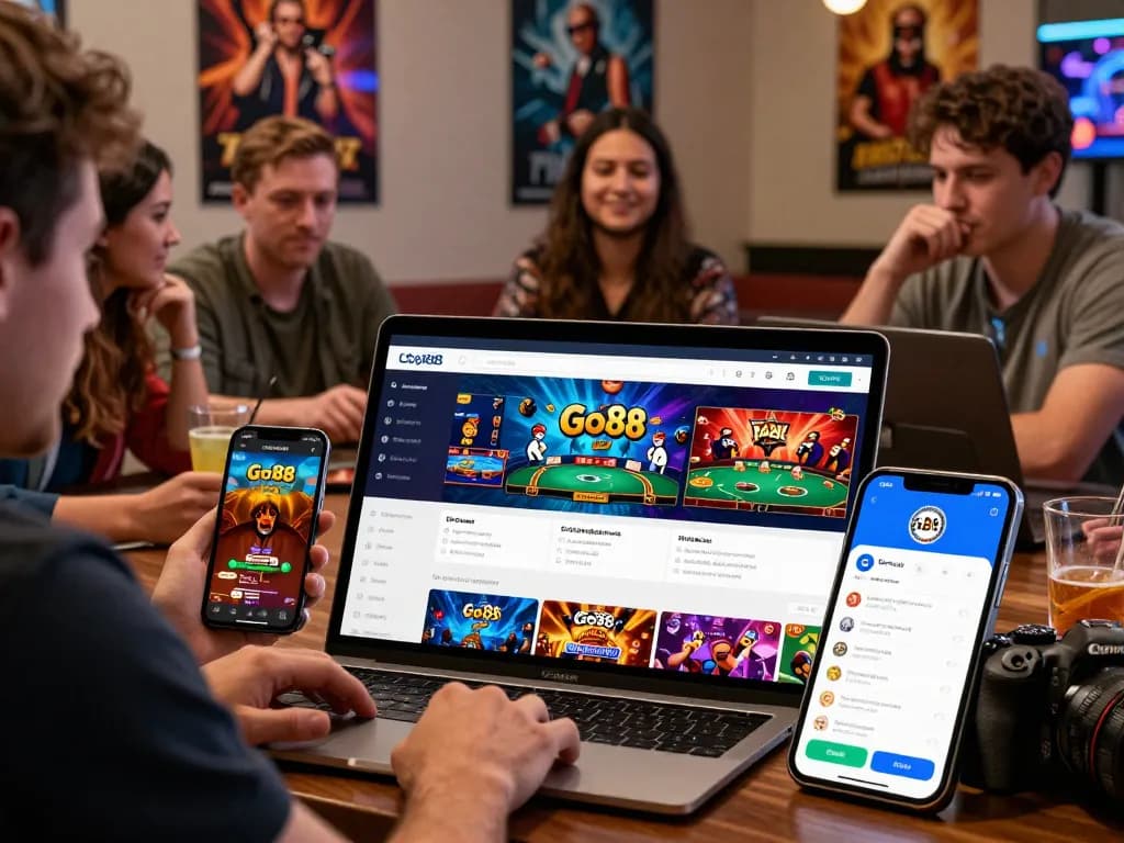 Exciting Go88 gaming environment showcasing players engaged in multiplayer games with vibrant graphics.