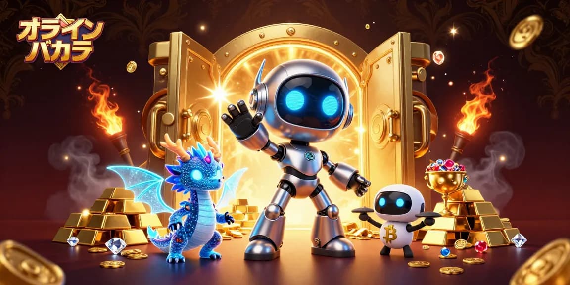 オンラインバカラで勝つために、サイボーグロボットとドラゴンがカジノの豪華な世界を描写する