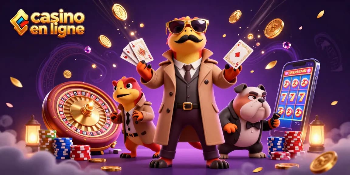 Jouez sur un casino en ligne avec des raptors en trench coat, des pièces d'or et une roulette