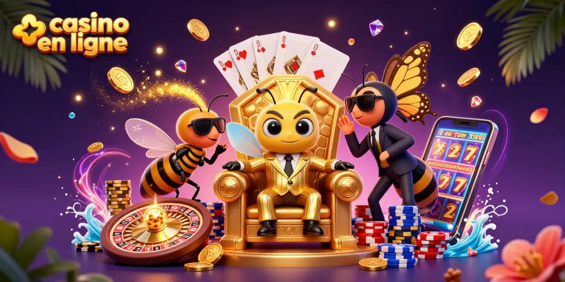 Profitez de l'excitation des jeux de casino en ligne avec des personnages animés et des éléments captivants.