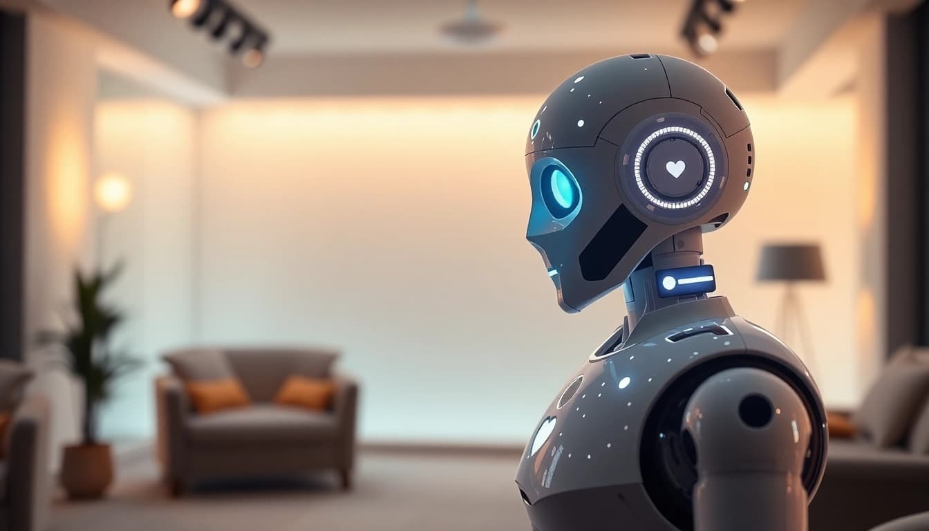 Engaging AI chat sex interactions depicted through a modern chatbot interface with warm lighting.