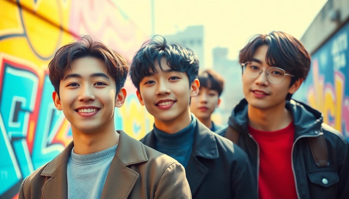Captivating portrait of BTS members showcasing their unique styles and personalities.