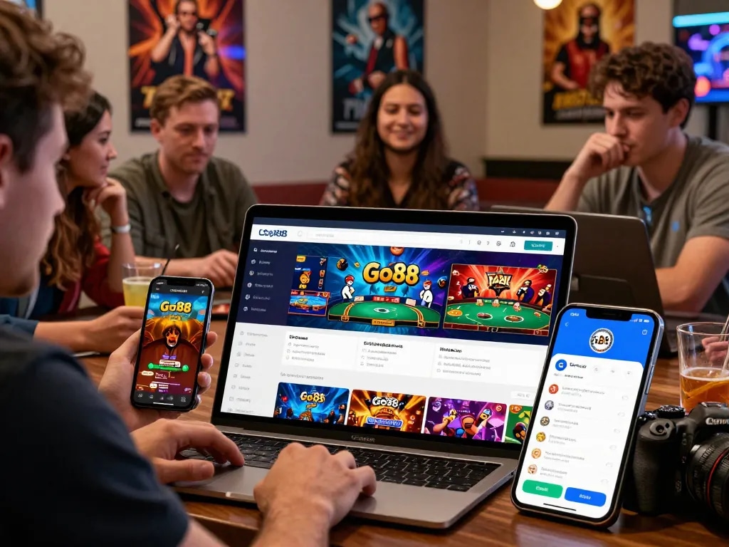 Exciting Go88 gaming environment showcasing players engaged in multiplayer games with vibrant graphics.