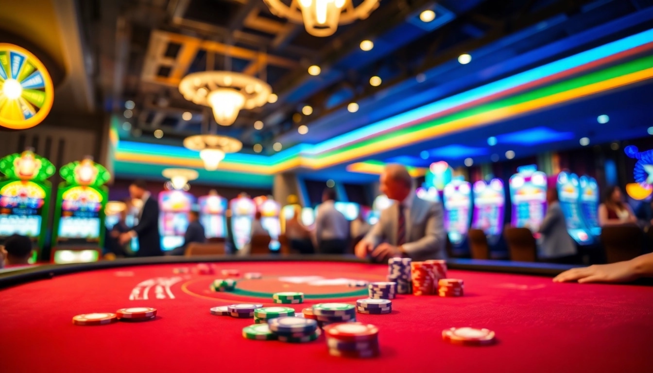 Temukan keseruan bermain di Planet77 Link dengan suasana casino yang berkilau dan ramai.