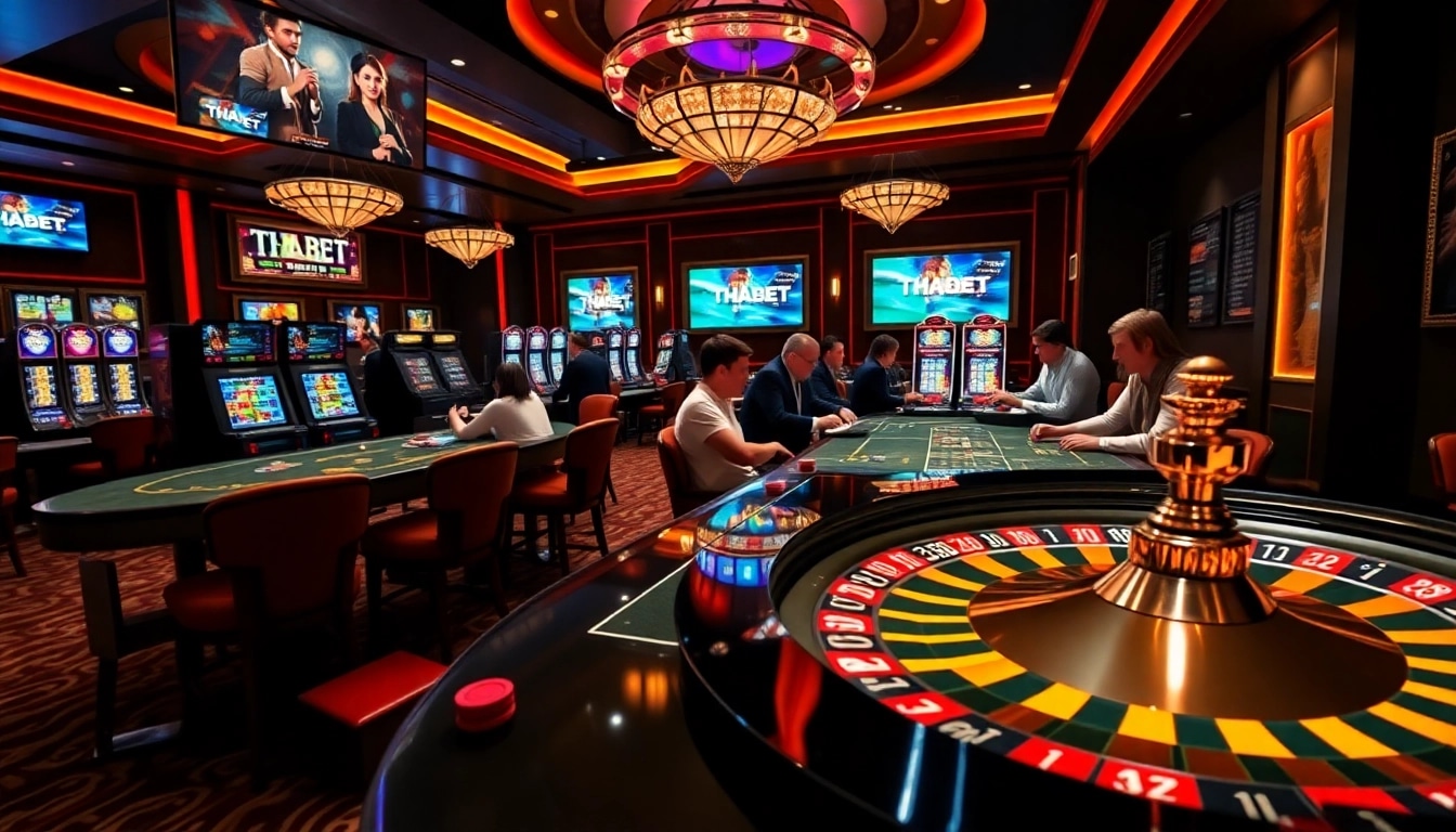 Engage in strategic gameplay at THABET's professional casino tables.