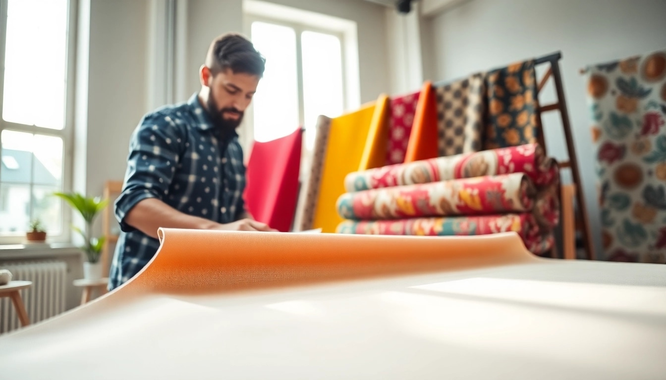 Bekijk moderne canvas stoffen met variaties en texturen in een creatieve studio.