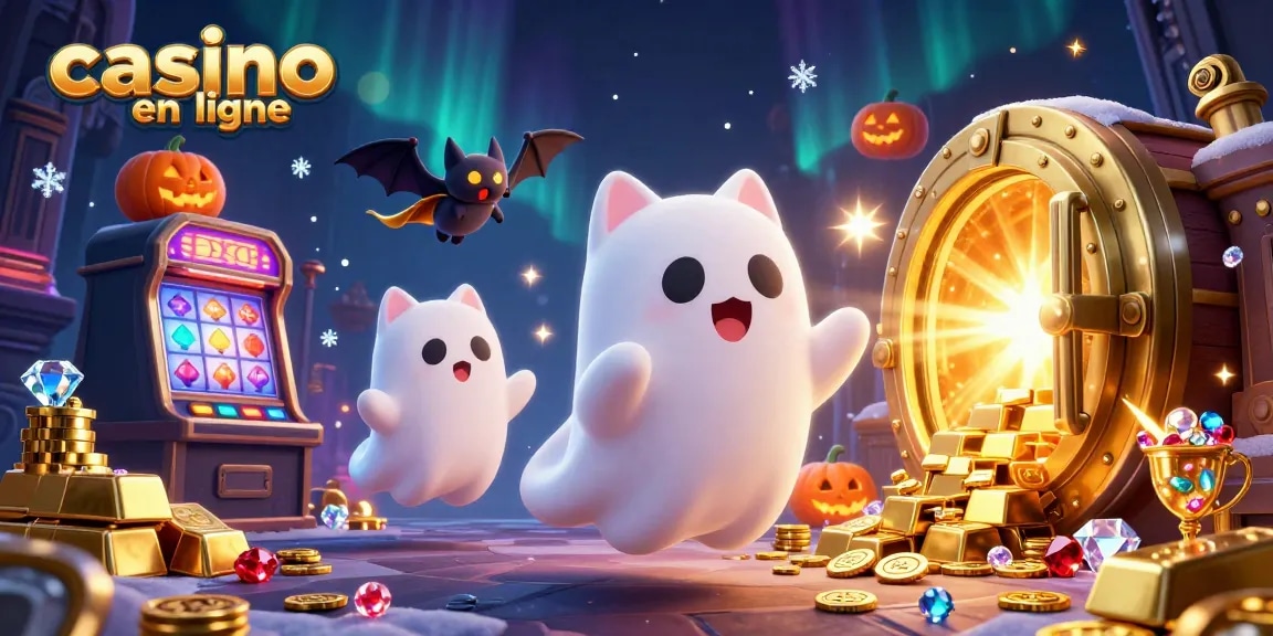 Lire des jeux de casino en ligne tout en flottant à travers un manoir hanté avec un chat fantôme.