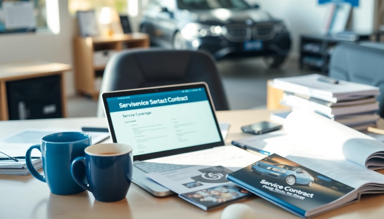 Engaging representation of a vehicle service contract provider in a professional office environment.