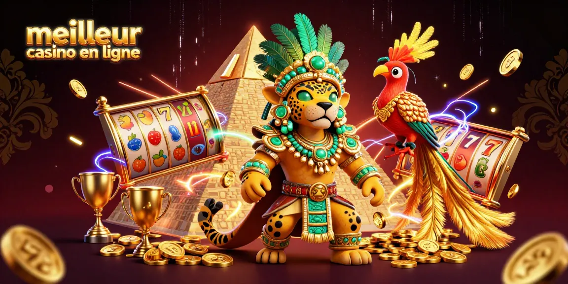 Visualisez le meilleur casino en ligne avec un prêtre jaguar et des rouleaux de machines à sous.