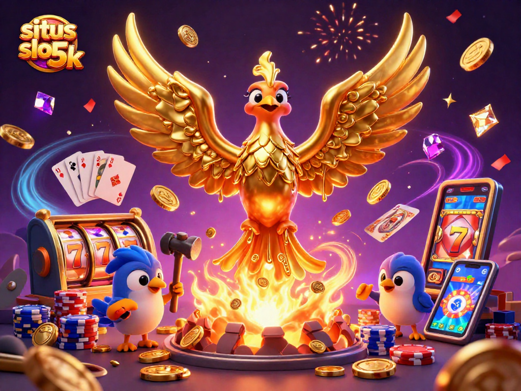 Spin the reels in situs slot 5k with a phoenix rising from molten gold! Experience the excitement!