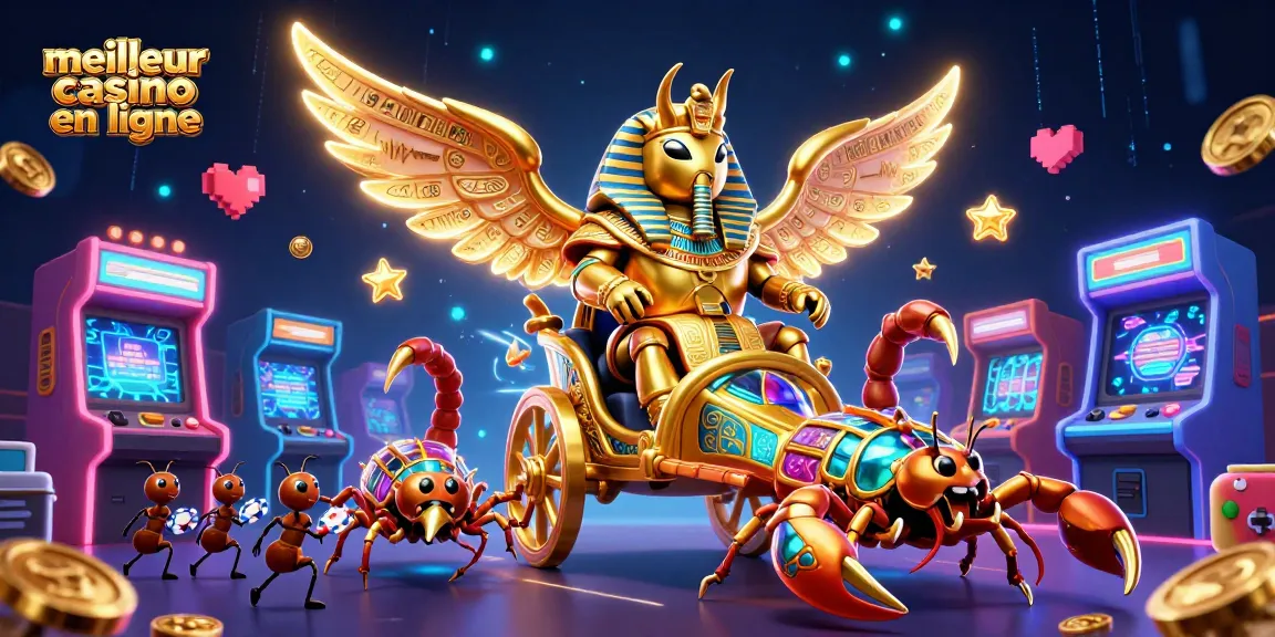 Explorez le meilleur casino en ligne avec des personnages animés et des éléments de jeu captivants.