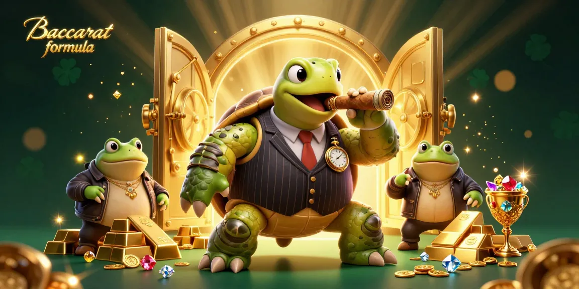 Experience Baccarat formula strategies illustrated with a vibrant casino scene featuring unique characters.