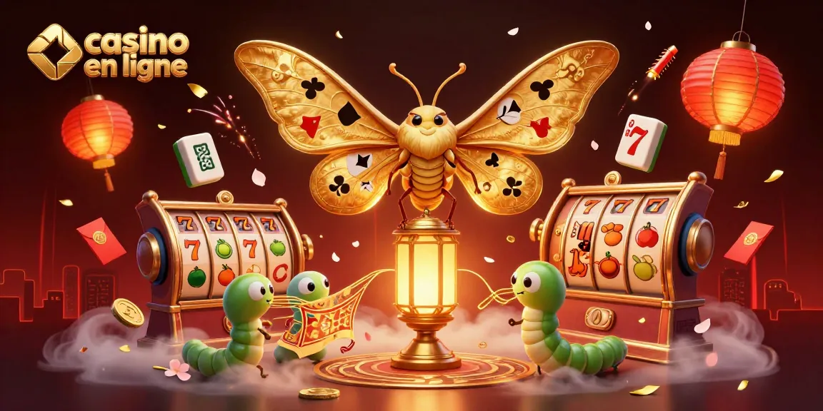 Jouez au casino en ligne avec une scène captivante mettant en avant des éléments de jeu riches et colorés.
