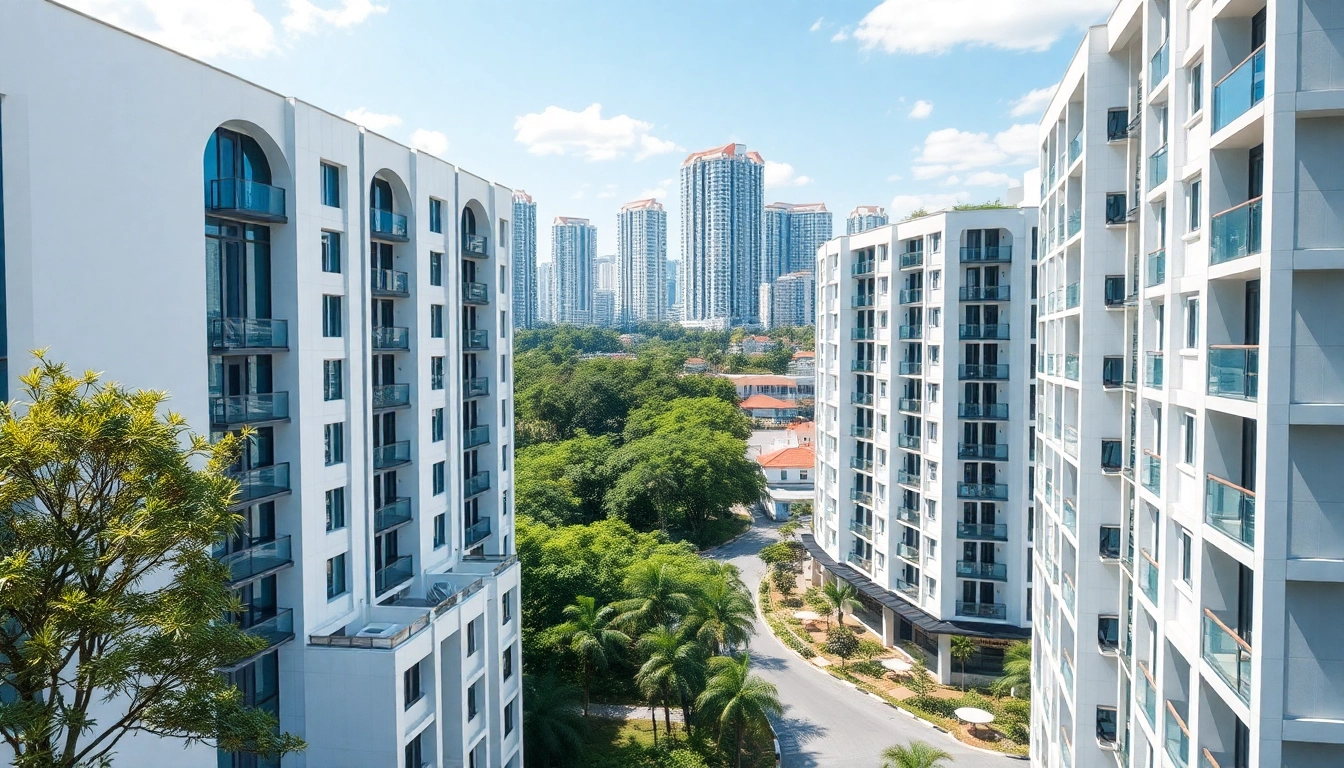 Highlighting the stunning design of Tampines EC surrounded by lush greenery and urban life.