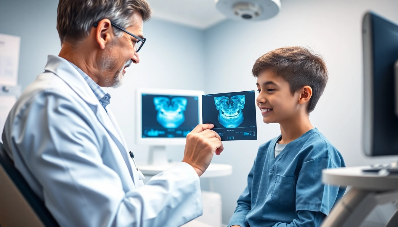 Consultation with an orthodontist near me in a professional clinic setting.