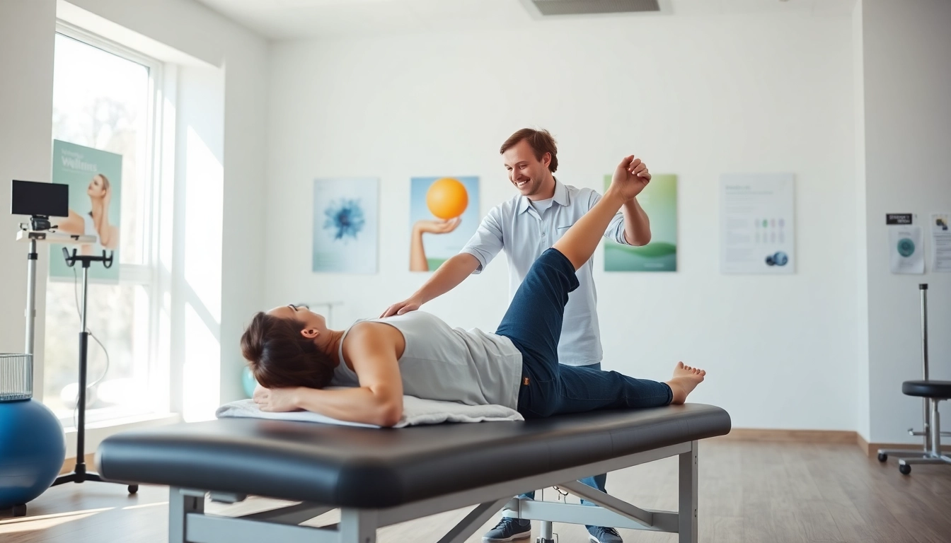 Patient receiving north edmonton physiotherapy in a modern, professional clinic setting.