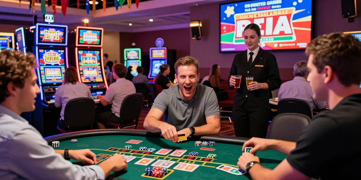 Exciting casino atmosphere with players using credit cards at gaming tables, showcasing casinos that accept credit cards.