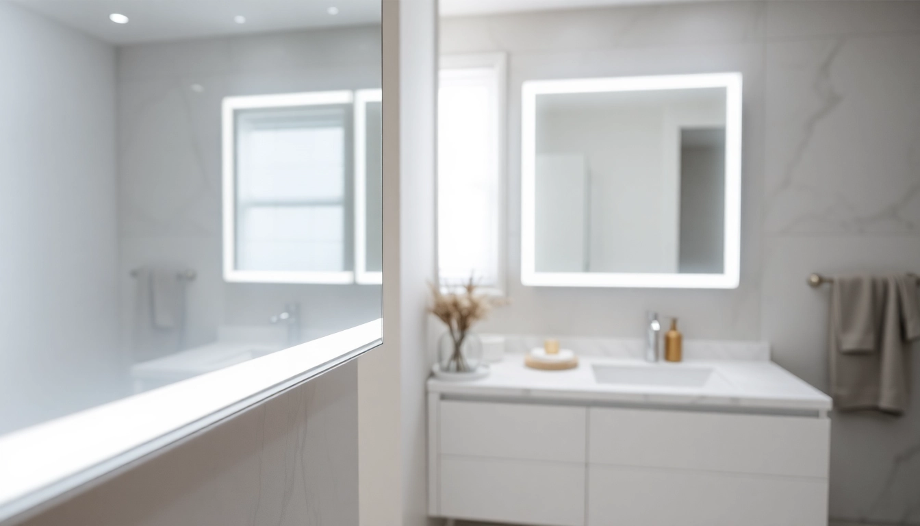 Stylish led bathroom mirror cabinet featuring built-in lighting offers elegance and functionality.