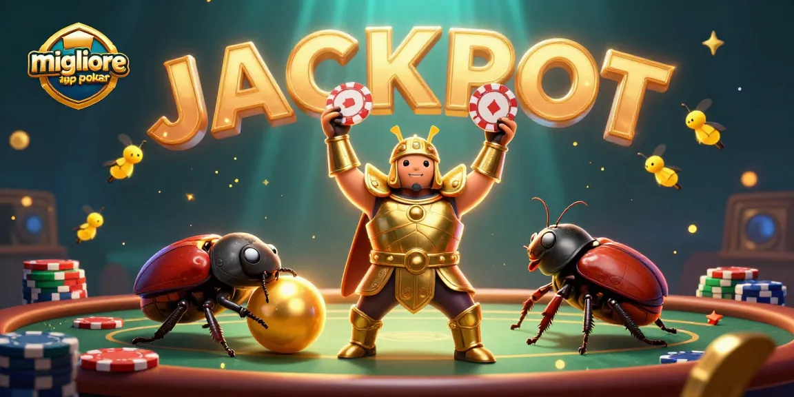Gioca con la migliore app poker e vinci con chip dorate in un'illustrazione vivace e dettagliata.