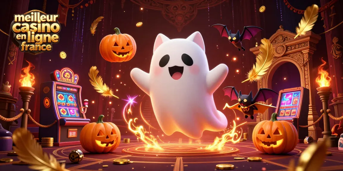 Explore les jeux au meilleur casino en ligne France avec un chat fantôme et un vampire, captivant et amusant.