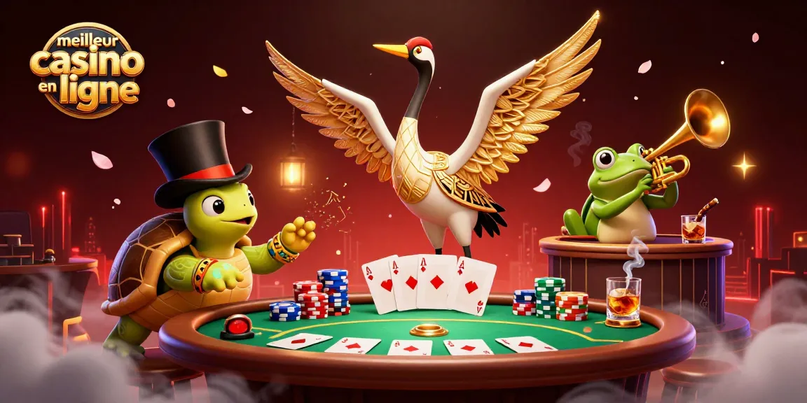 Jouez au meilleur casino en ligne avec cette illustration dynamique d'une animation 3D captivante.