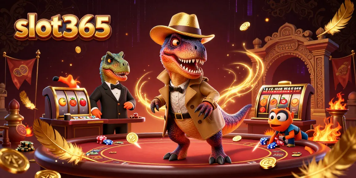 Experience thrilling slot365 gameplay with a velociraptor card counter and dynamic casino elements.
