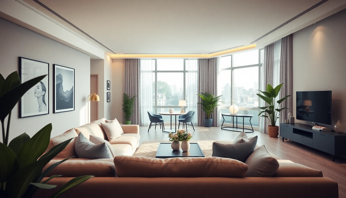 Embrace seamless living in a modern apartment with an inviting open space and stylish decor.