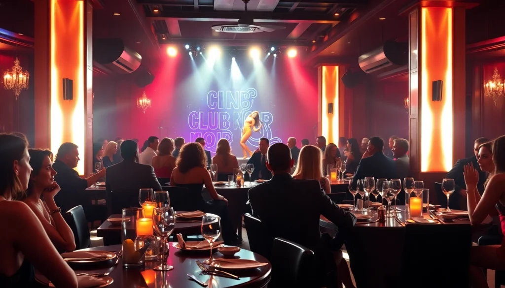 Dinner sxm at Club Noir featuring elegant dining and captivating performances in a vibrant nightlife setting.