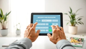 Calculate your biological age calculator accurately using a user-friendly touchscreen interface.