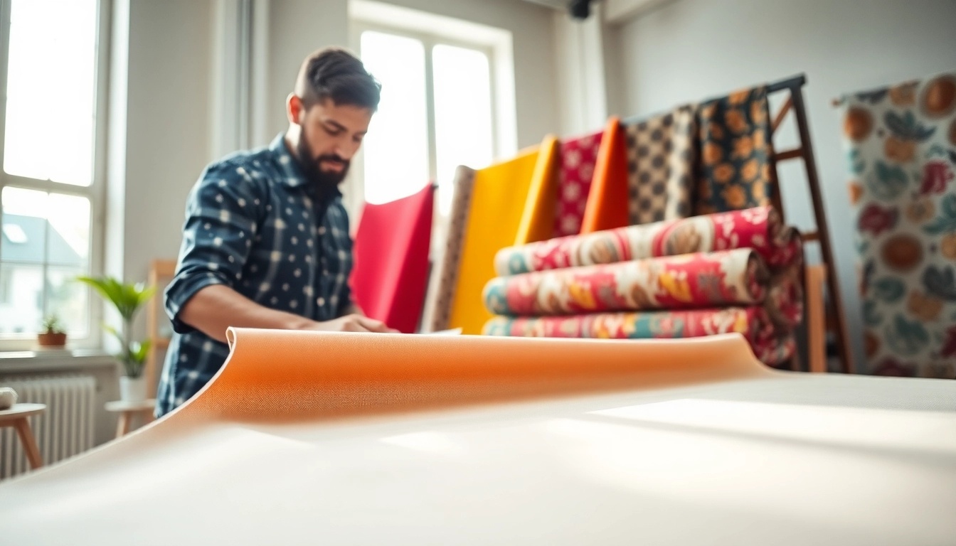 Bekijk moderne canvas stoffen met variaties en texturen in een creatieve studio.