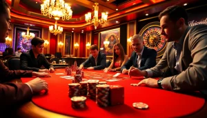 Experience the thrill of the i9bet2h club with players at an exciting poker table.