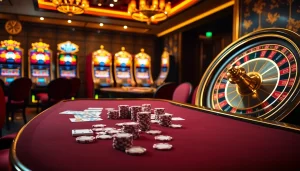 Experience high-stakes excitement at trang chủ go8 with a luxurious casino gaming table setup.