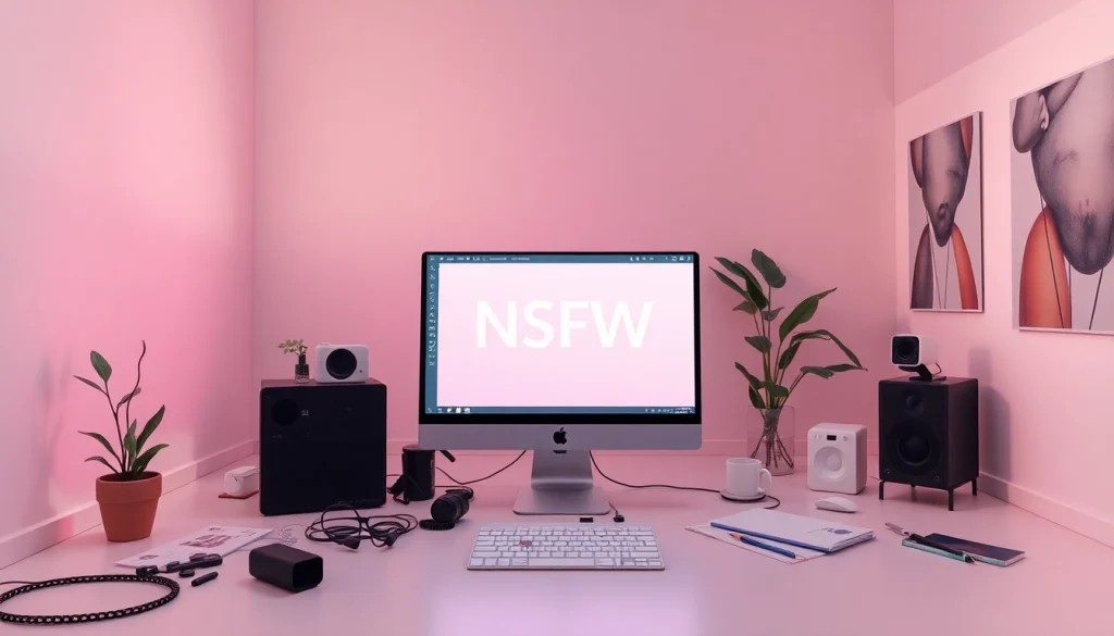 Experience the creativity of nsfw ai in a modern art studio where an AI artist creates stunning artwork.