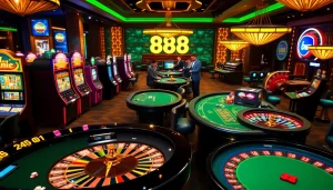 Experience the thrill of gambling at u 888 online casino with vibrant games and luxury surroundings.