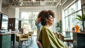 Transformative perm services at Omnia Salon, San Diego, showcasing skilled artistry and a welcoming atmosphere.