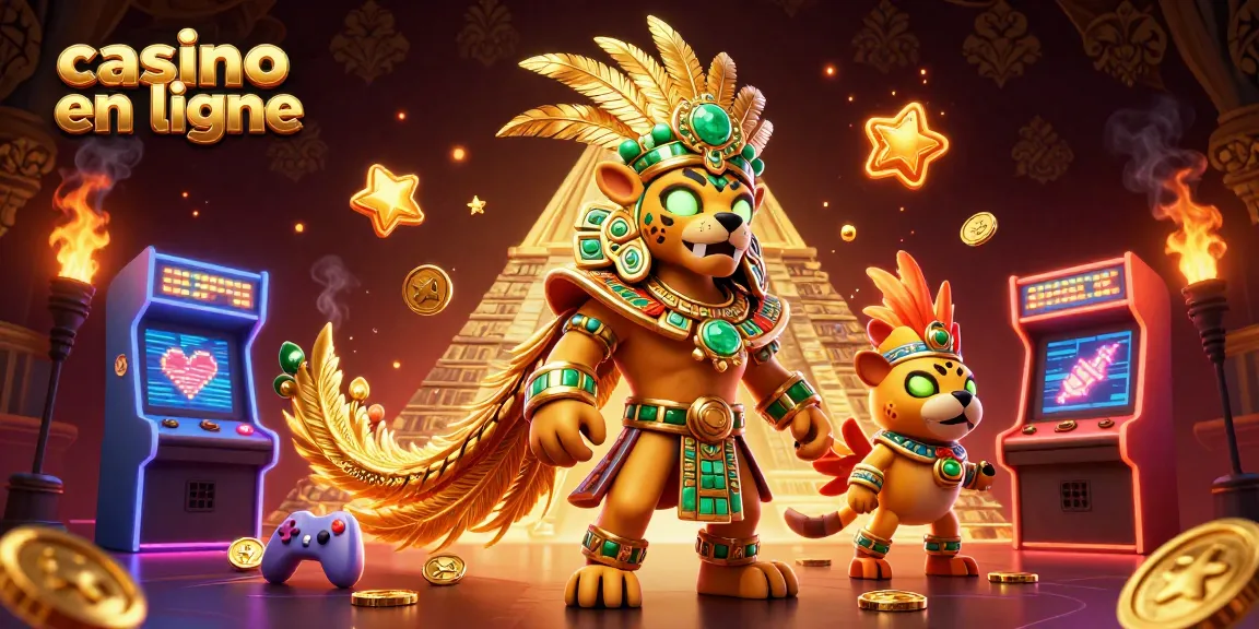 Profitez de l’excitation des jeux de casino en ligne avec cette illustration vibrante remplie de symboles de chance et de jeu.