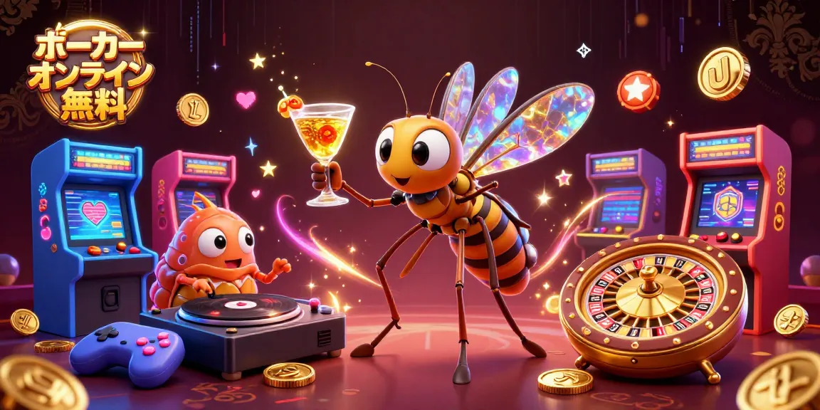 ポーカー オンライン 無料を楽しめる、魅力的なカジノキャラクターが描かれたイラスト