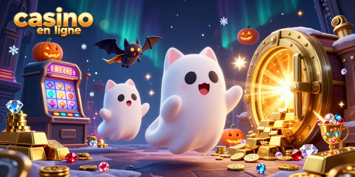 Lire des jeux de casino en ligne tout en flottant à travers un manoir hanté avec un chat fantôme.