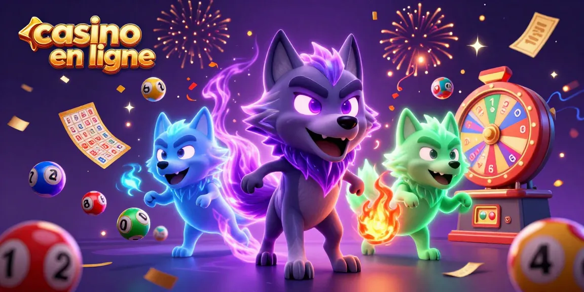 Révélez vos talents au casino en ligne avec cette illustration dynamique et colorée de personnages fantastiques