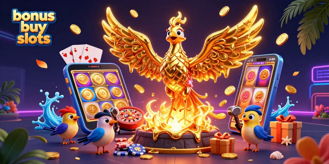 Experience the excitement of bonus buy slots with vibrant graphics and dynamic casino elements.
