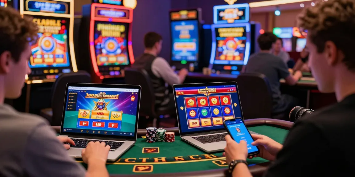 Exciting online casino experience at aisa.org.uk with players using credit cards for slots and live dealer games.