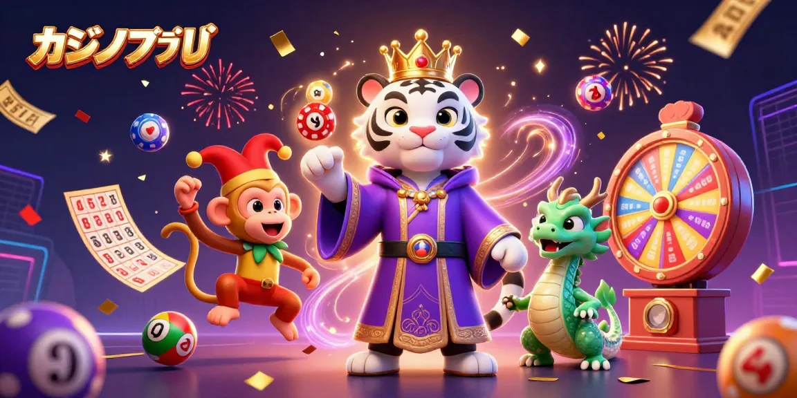 カジノアプリを使ったプレイで楽しむ、華やかなキャラクターたちの3Dイラスト