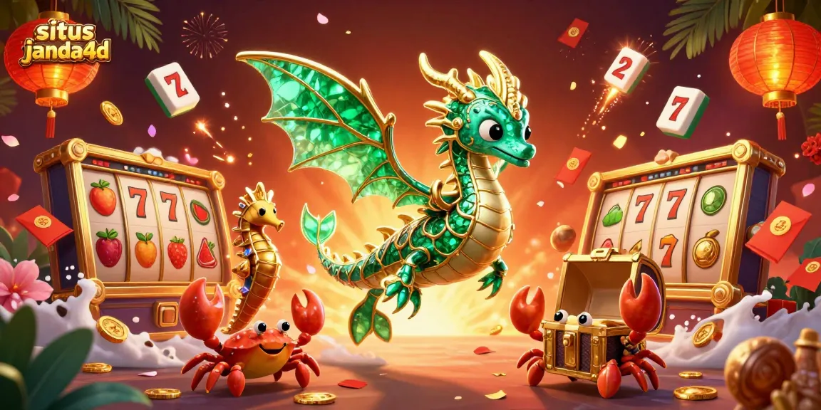 Manuverkan situs janda4d dengan ilustrasi kasino menarik dan elemen slot yang memikat.