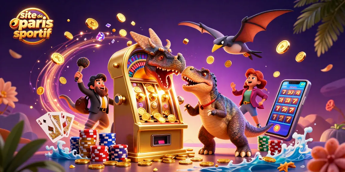 Machine à sous jackpot sur le site de paris sportifs, avec des pièces d'or et un manager angoissé.